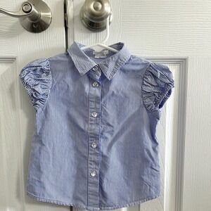 J.Crew CrewCuts Little Girl Pinstripe button down 3T